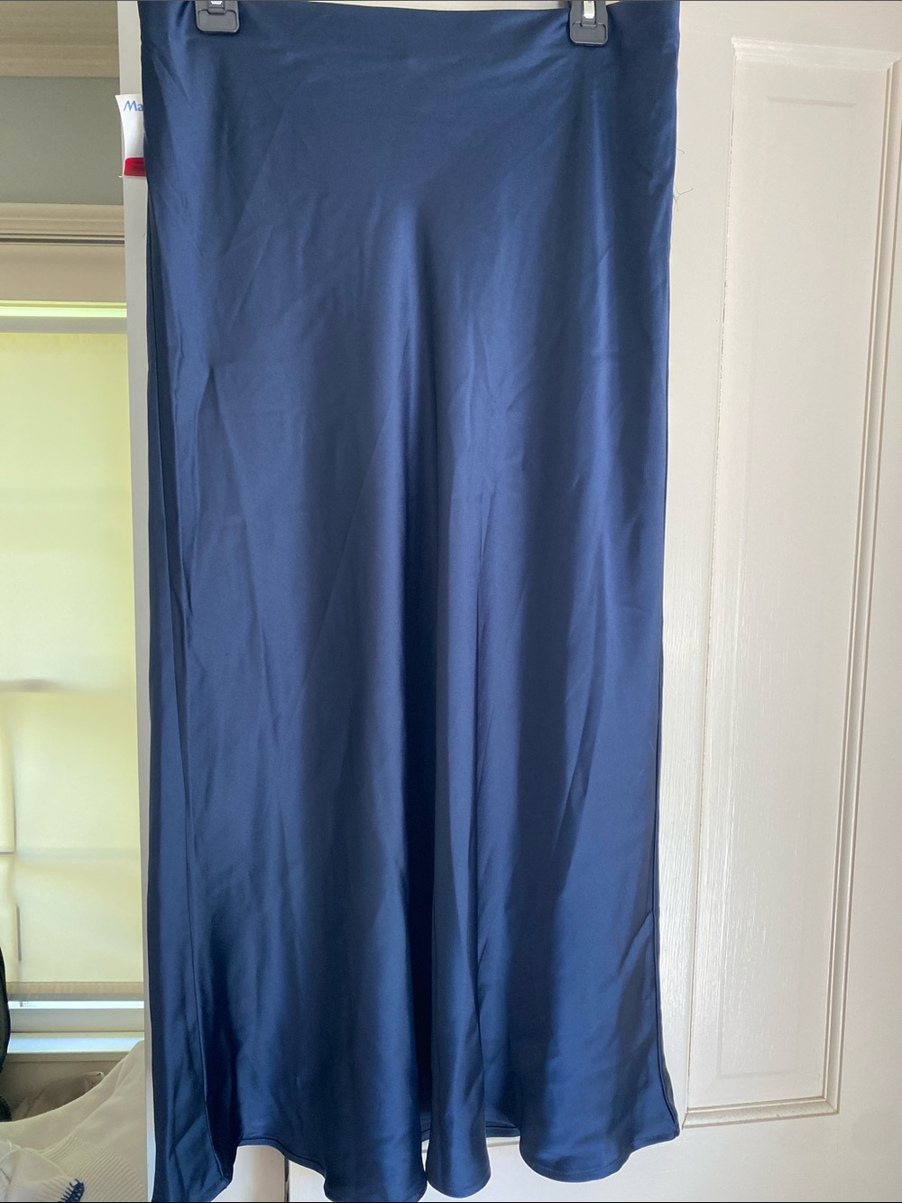 Rachel Zoe Navy Satin Maxi Skirt